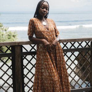 COPY - Daughters of India Chaaya Maxi Dress ~ Chai - S